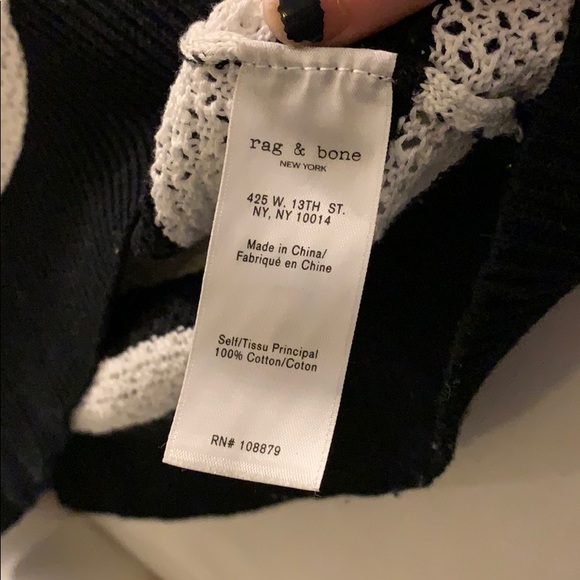 Rag and bone cold shoulder B&W striped sweater - Picture 4 of 5